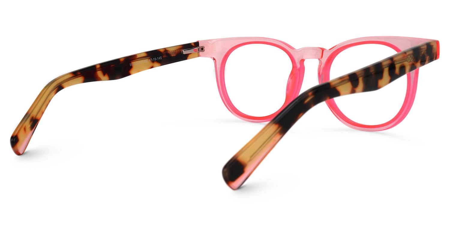 Yasser Rosa Klar Rund Brille3