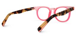 Yasser Rosa Klar Rund Brille3