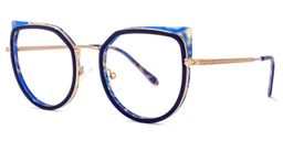 Felix Dunkelblau Cateye Brille1