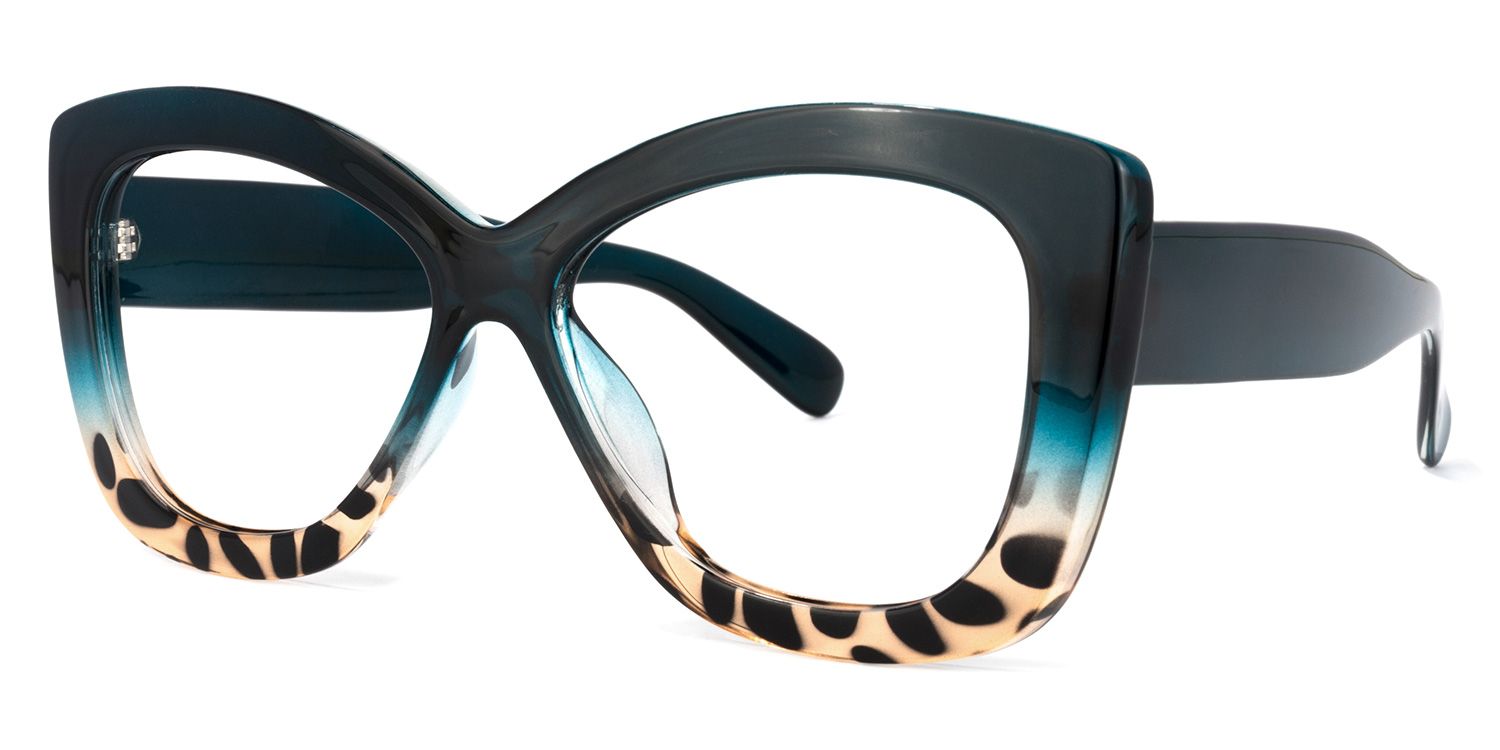 Xanthus Dunkelblau Schildkröte Schmetterling-Form Brille1