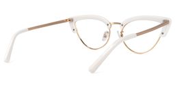 Eloisa Weiße Cateye Brille4