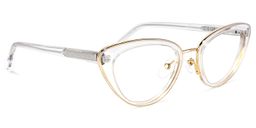 Cosme Gold Klar Cateye Brille2