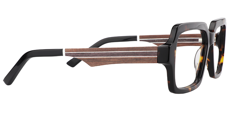 Jack Schwarz Tortoise  Rechteckige Brille3