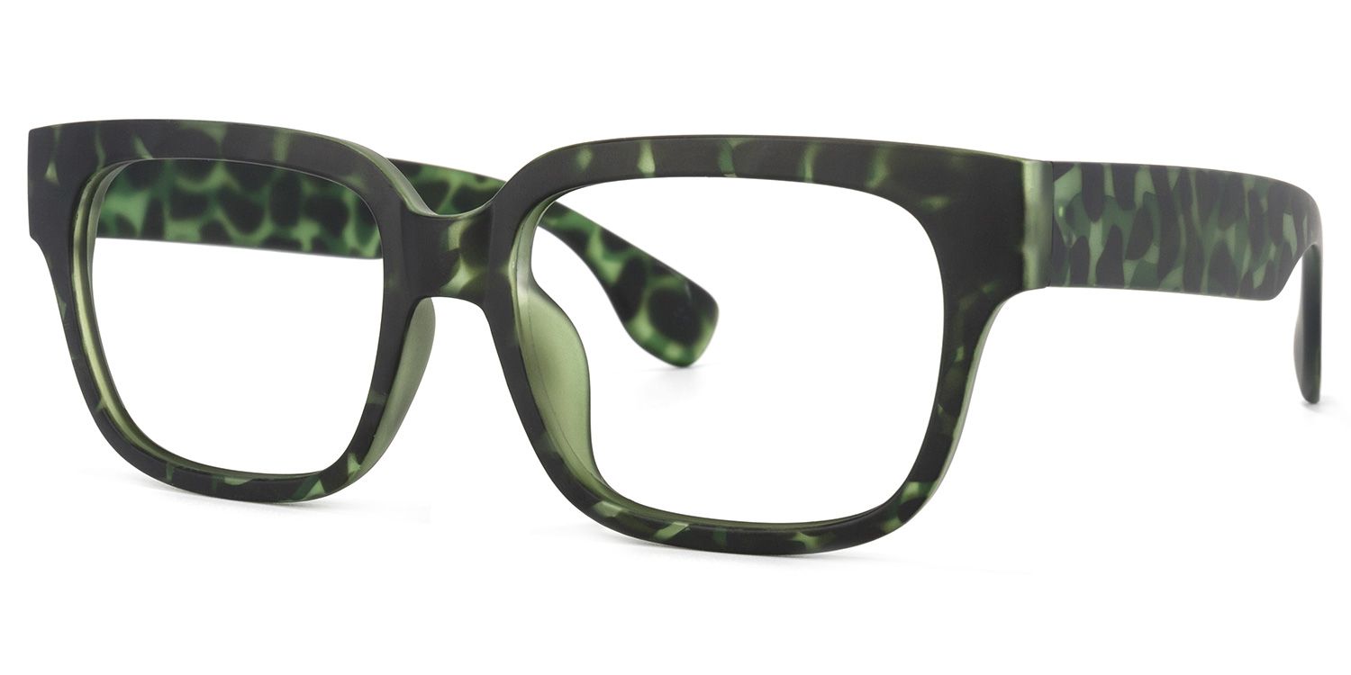 Colin Grün-Tortoise Rechteckig Brille1