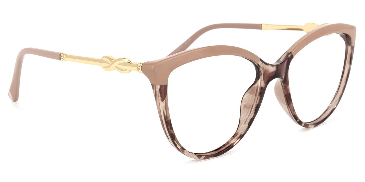 Omari Braune Tortoise Cateye Brille2