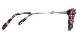 Darline Rosa Blumenmuster Runde Brille3