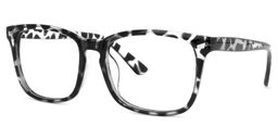 Noel Schwarz-Tortoise Rechteckig Brille1