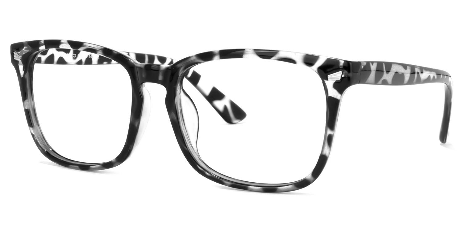 Noel Schwarz-Tortoise Rechteckig Brille1