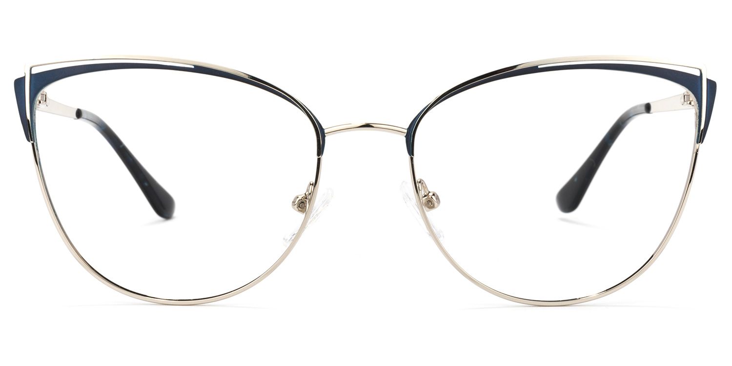 Faust Dunkelblau Cateye Brille0