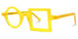 Paola Gelbe Asymmetrische Brille1