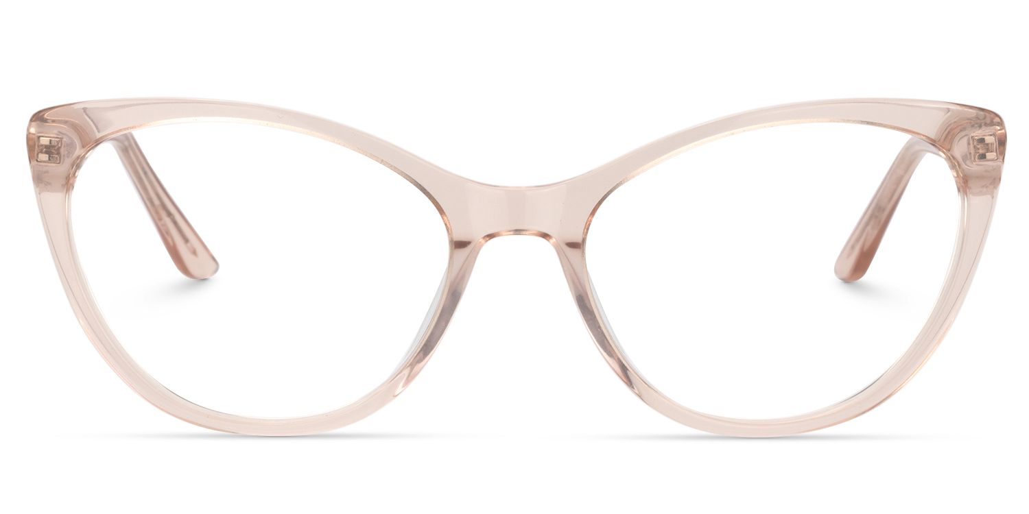 Calypso Rosa Klar Cateye Brille0