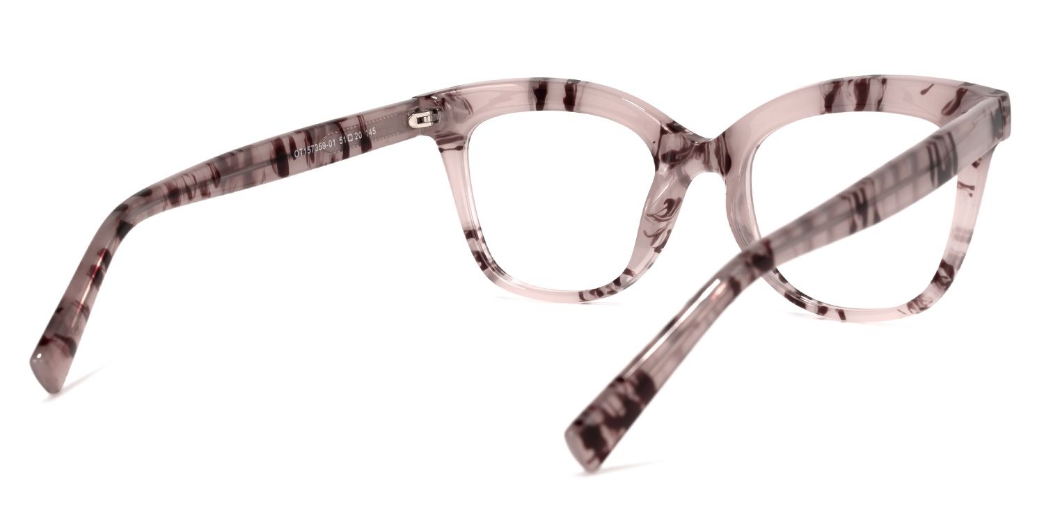 Santiago Blumendruck-Rosa Cateye Brille3