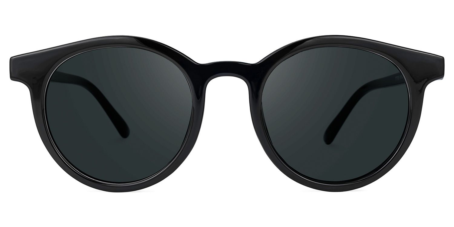 Gaige Schwarz Rund Sonnenbrille0