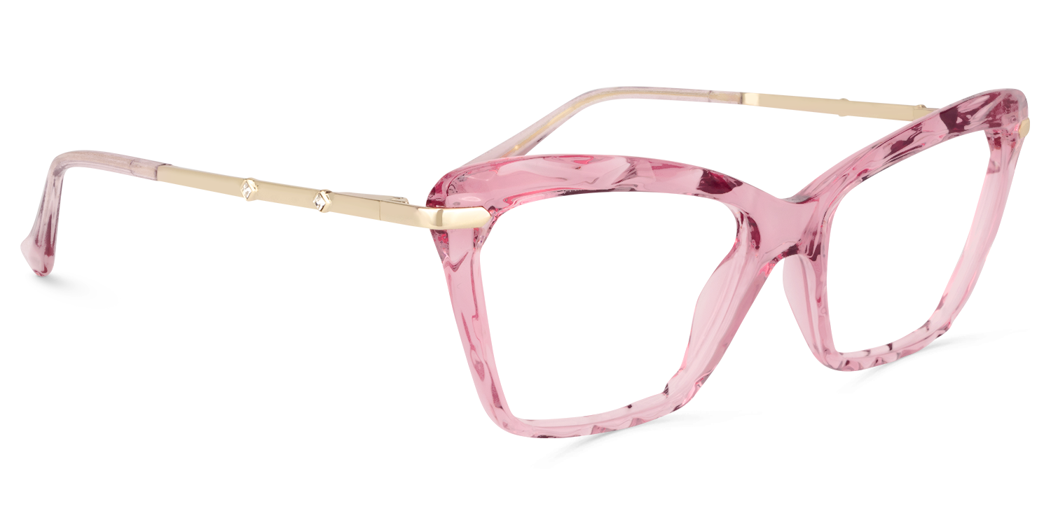 Juliet Klar Rosa Cat Eye Brille2