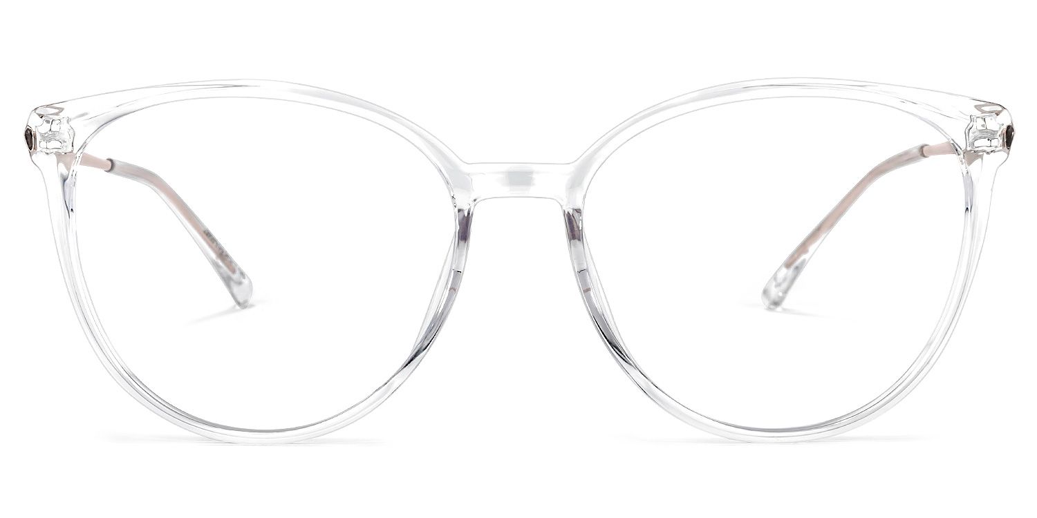 Omar Weiß Klar Cateye Brille0