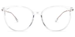 Omar Weiß Klar Cateye Brille0