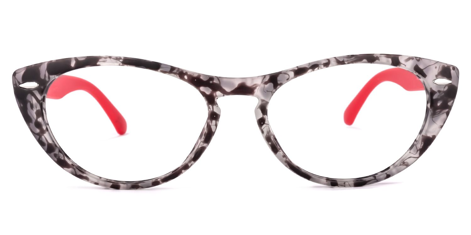 Rebecca Graue Blumenmuster Cat Eye Brille0