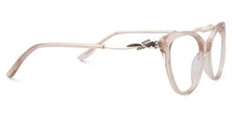 Calypso Rosa Klar Cateye Brille3