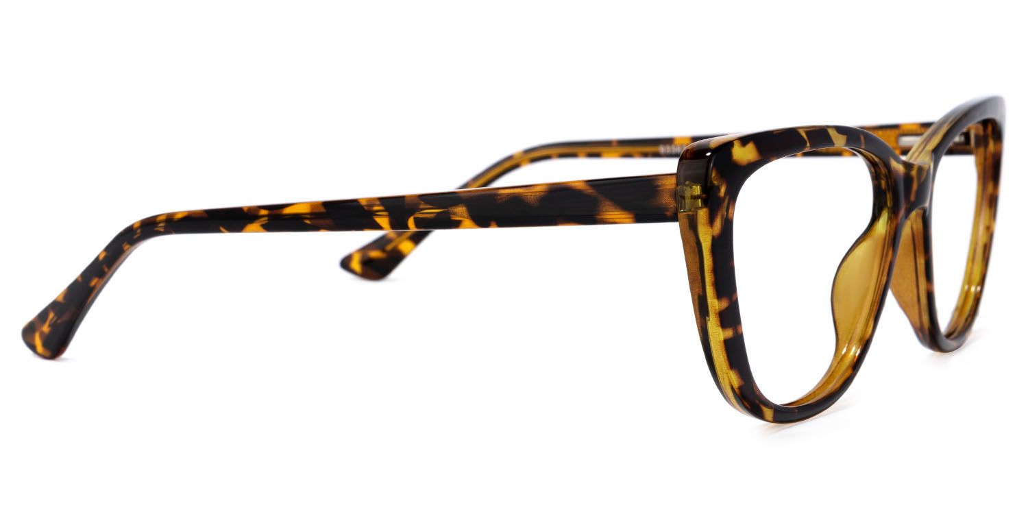Qamar Gelb-Tortoise Cateye Brille3