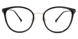 Zoe Schwarz Rund Brille0