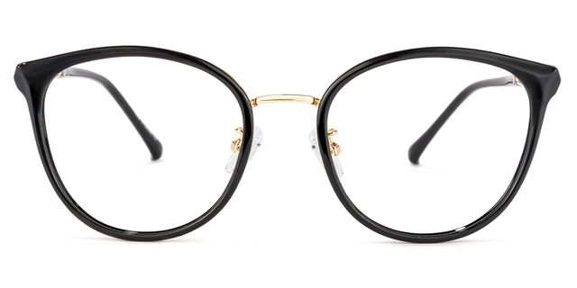 Zoe Schwarz Rund Brille