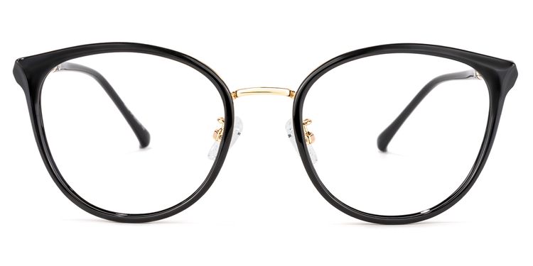 Zoe Schwarz Rund Brille