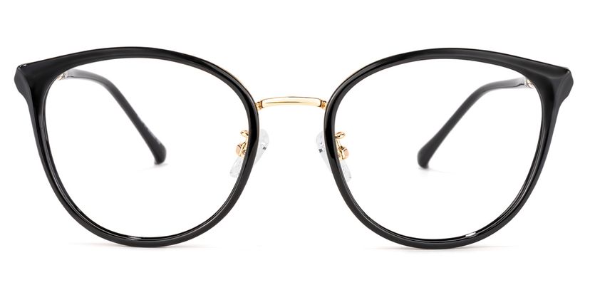 Zoe Schwarz Rund Brille