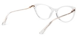 Calypso Weiß Klar Cateye Brille4