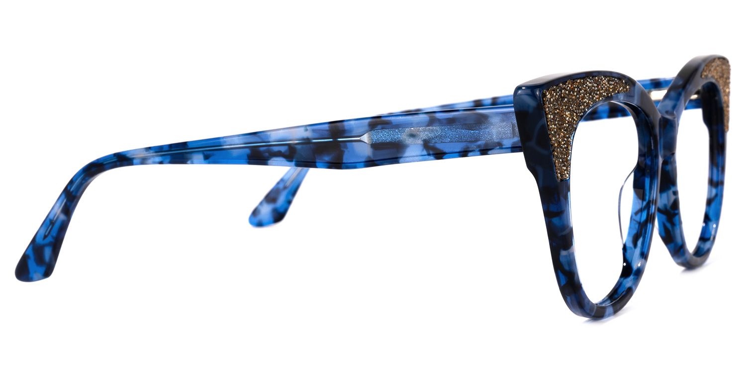 Bernarda Blaue Cateye Brille2