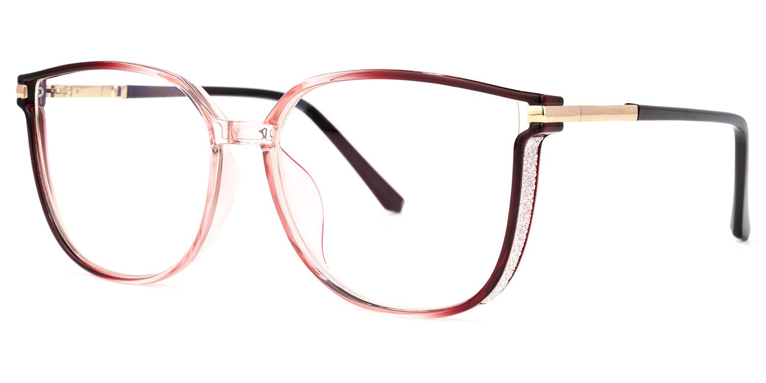 Cora Rot-Schwarz Cateye Brille1