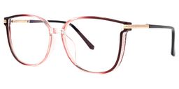 Cora Rot-Schwarz Quadratisch Brille1