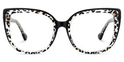 Fenn Schwarz-Tortoise Cateye Brille2