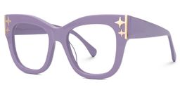 Minfia Lila Quadratisch Brille1