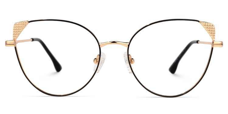Eve Schwarz-Gold Cateye Brille