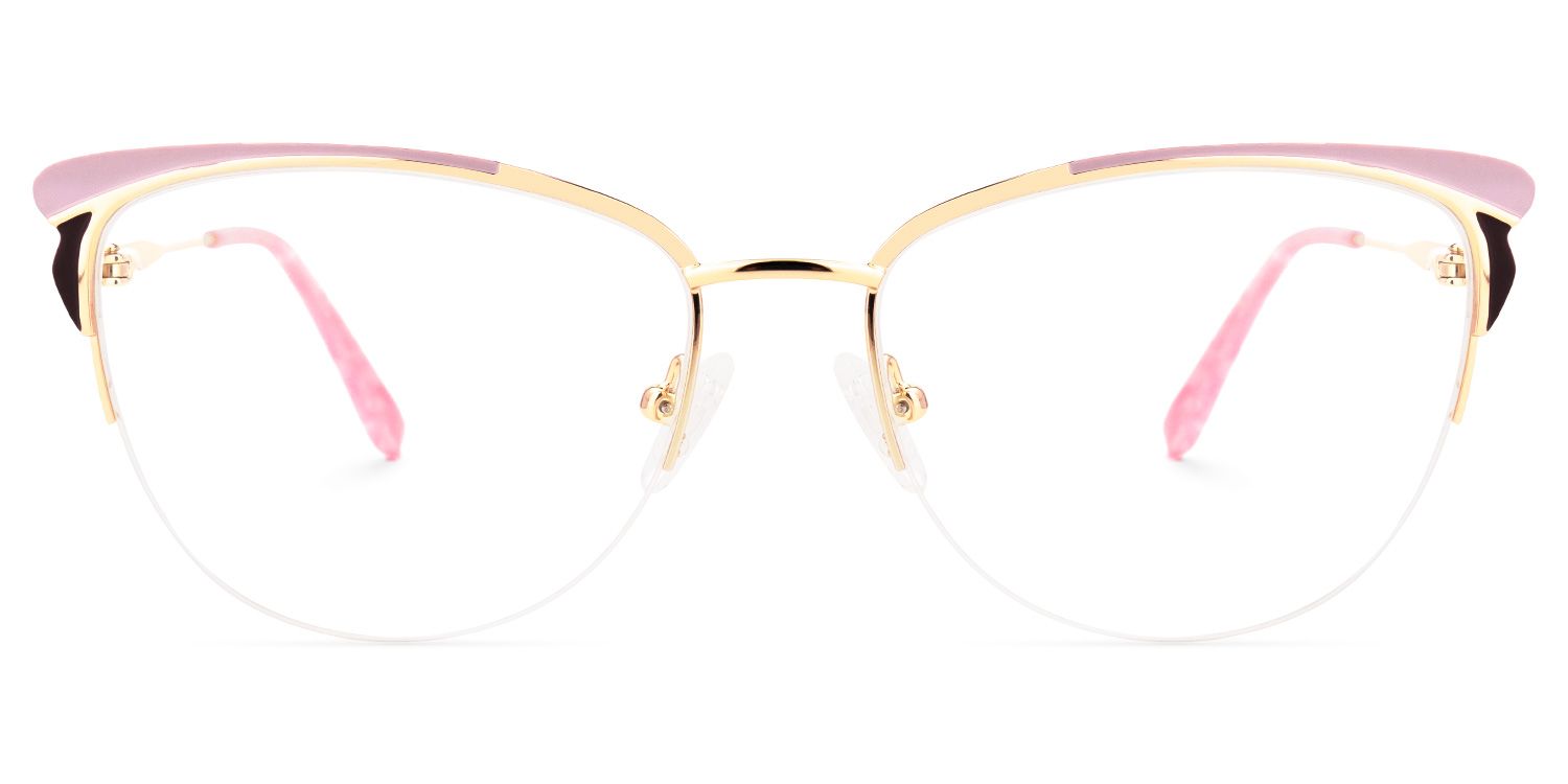 Val Rosa-Gold Cateye Brille0