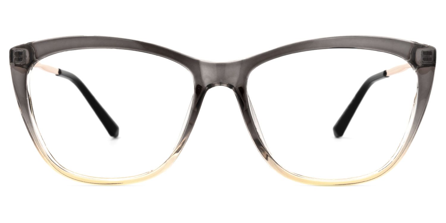 Vaile Grau-Gelb Cateye Brille0