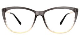 Vaile Grau-Gelb Cateye Brille0