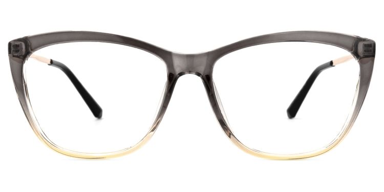 Vaile Grau-Gelb Cateye Brille