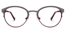 Aimee Rot-Grau Rund Brille0