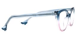 Naida Blau-Rosa Klar Cateye Brille3