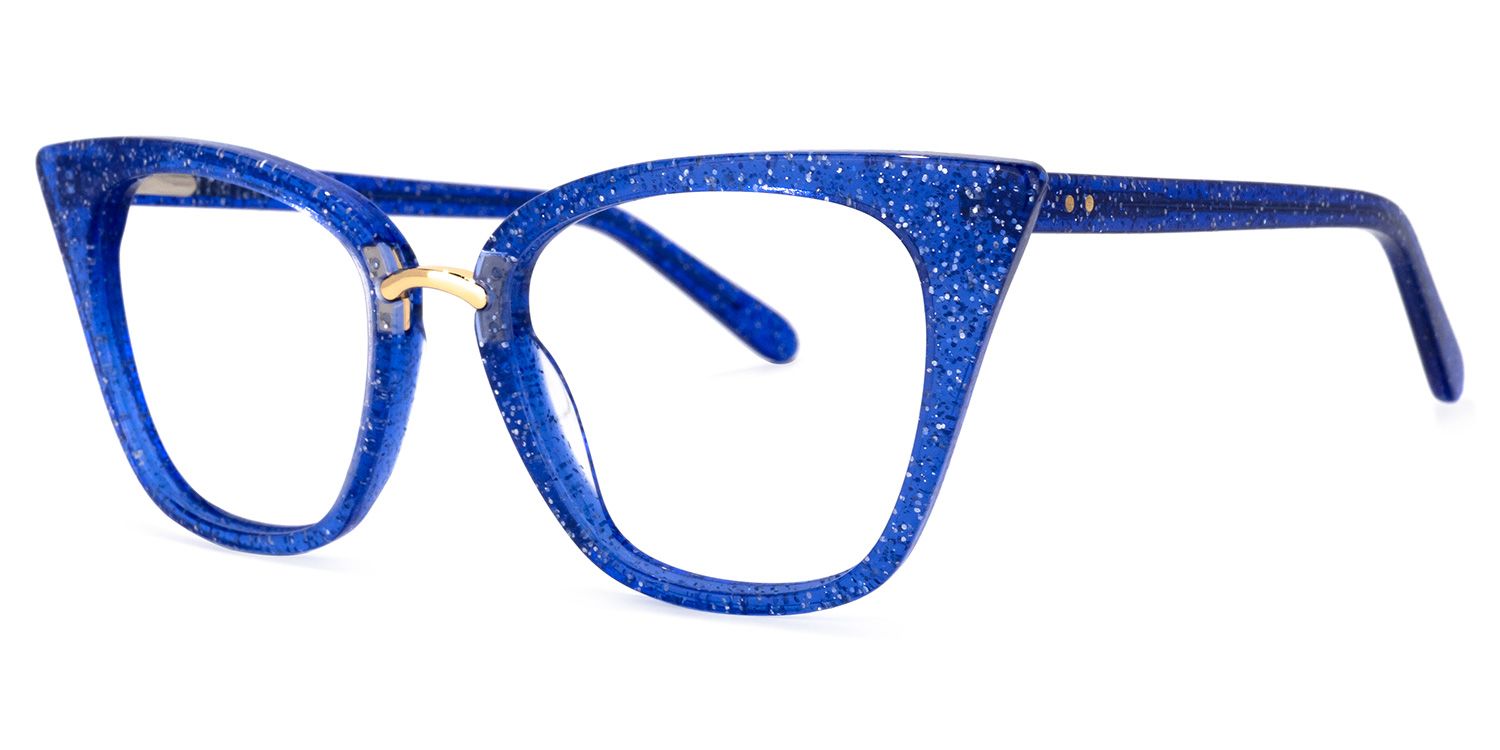 Martha Blau Cateye Brille1
