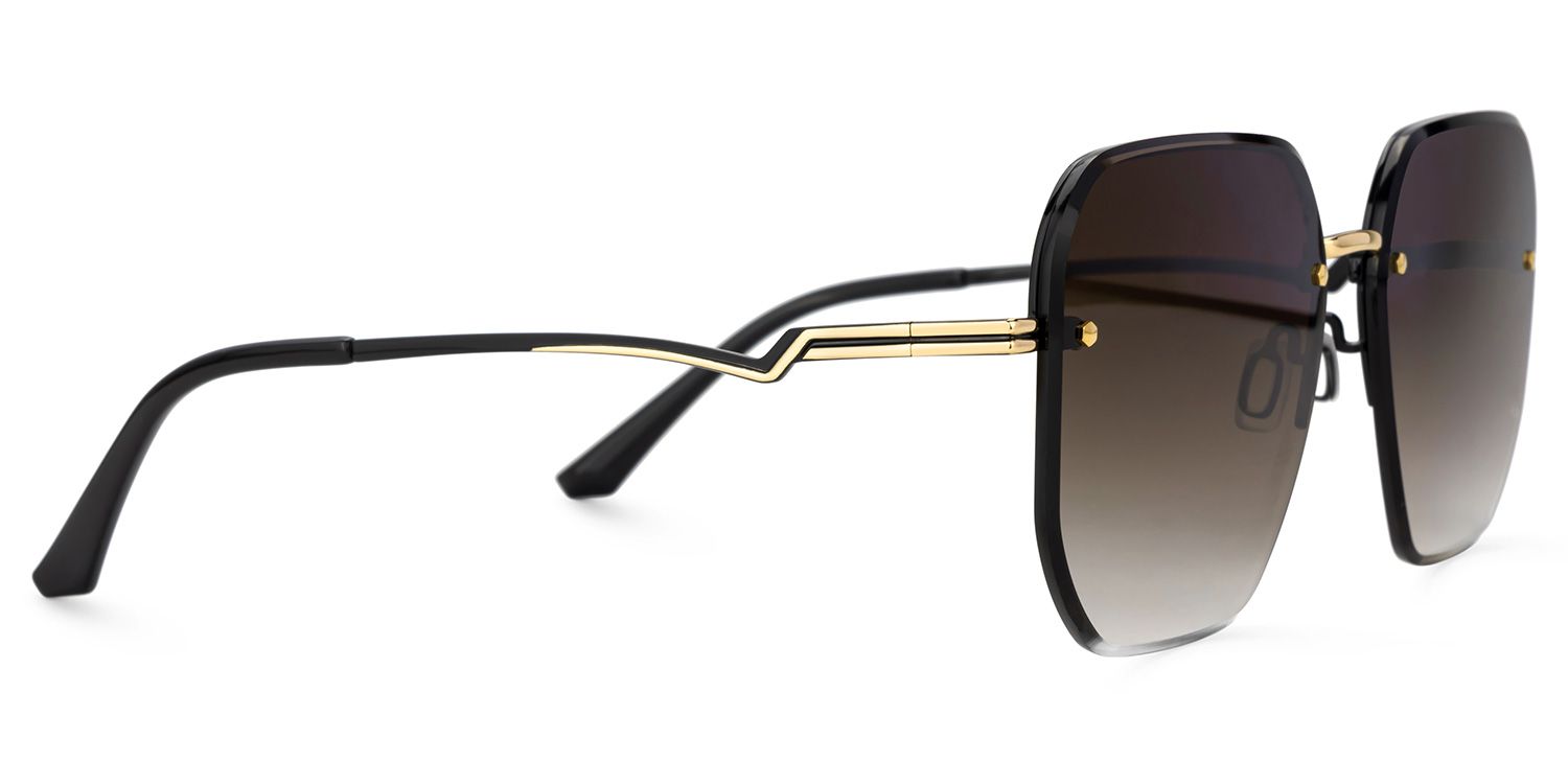 Geralene Geometric Style in Gold Sonnenbrille | ZEELOOL2