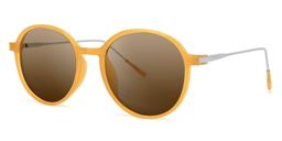 Ignacia Gelb Rund Sonnenbrille1