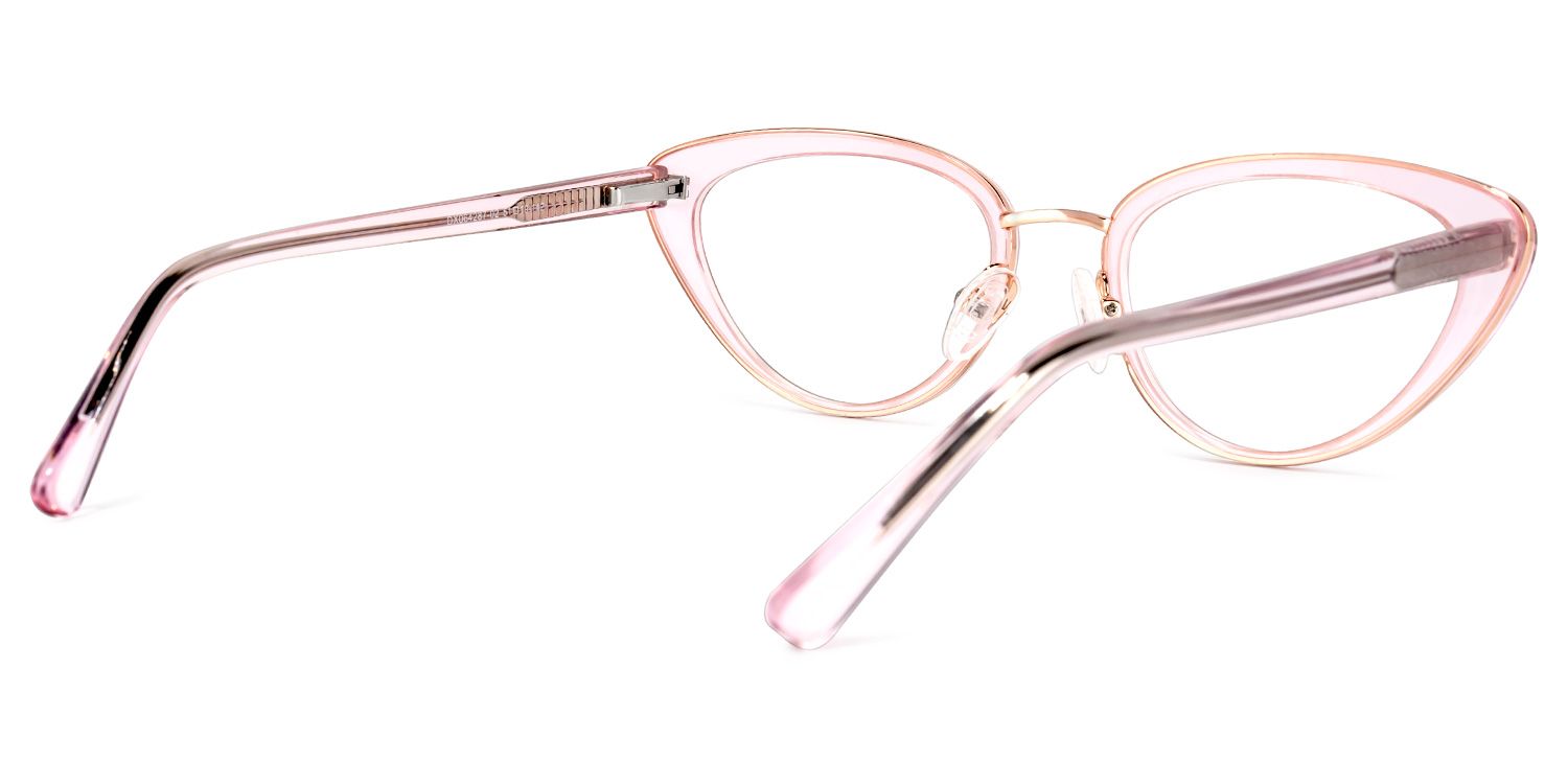 Cosme Rosa Klar Cateye Brille4
