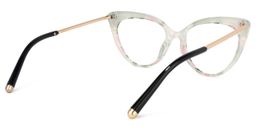 Alivia Rosa Grün Blumenmuster Cat Eye Brille4