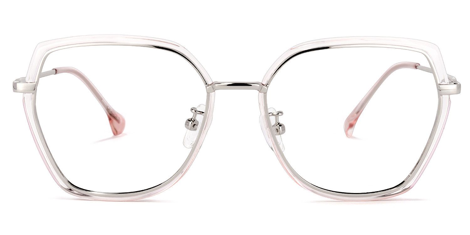 Lea Rosa Klar Geometrisch Brille0