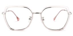 Lea Rosa Klar Geometrisch Brille0