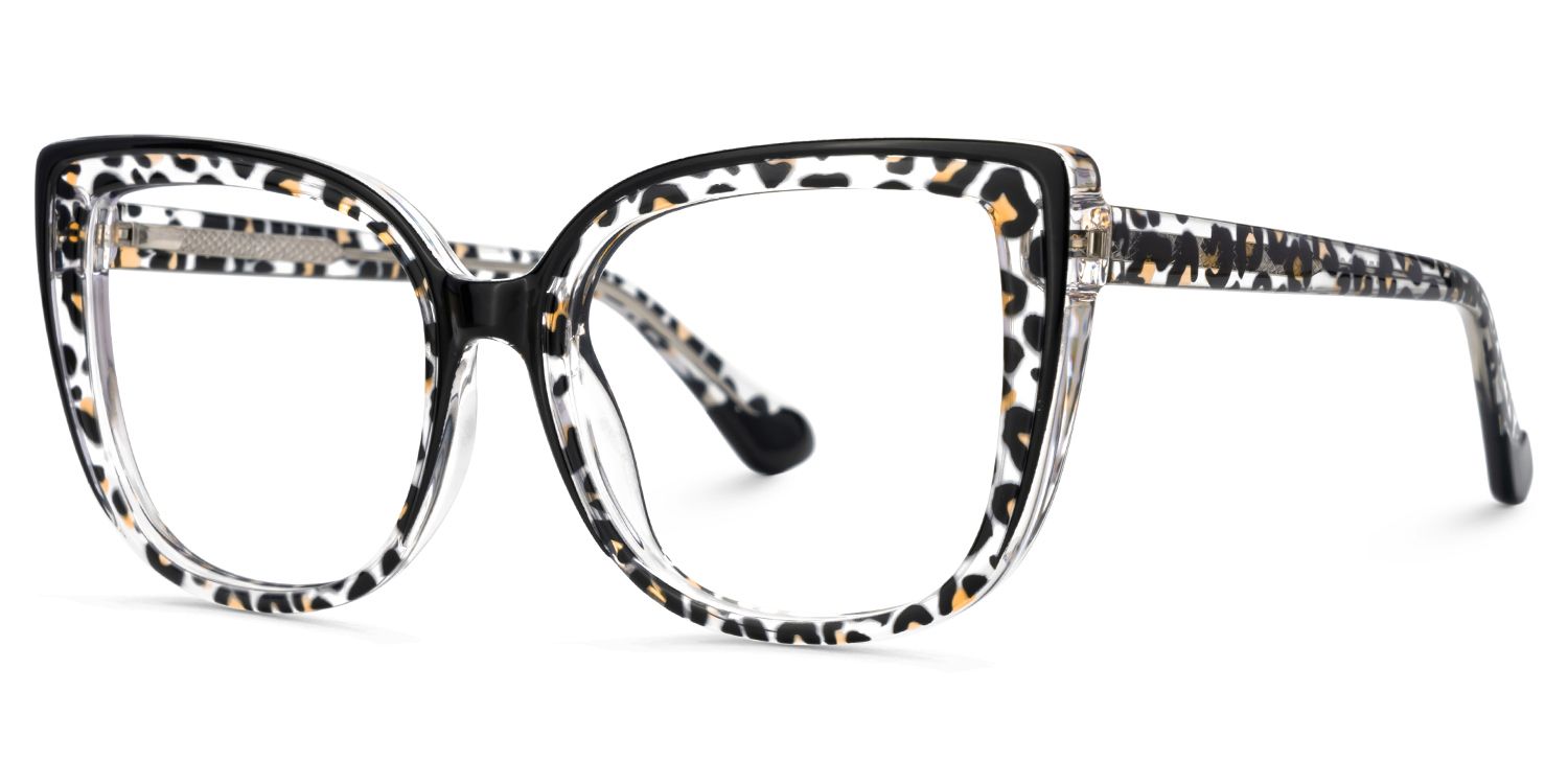 Fenn Schwarz-Tortoise Cateye TR90 Brille4