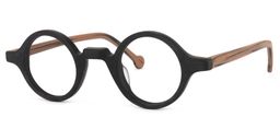 Arale Schwarz Vollrand Rund Brille1