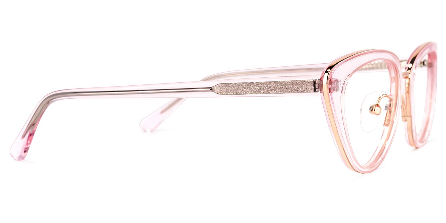 Cosme Rosa Klar Cateye Brille3